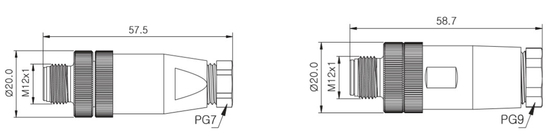 4P connettore attaccabile di plastica di Wireable dell'Assemblea del giacimento del connettore impermeabile del maschio M8